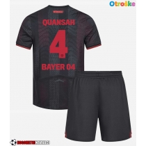 Otroške Nogometnih dresov Bayer Leverkusen Jarell Quansah #4 Domači 2025-26 Kratki rokavi (+ hlače)